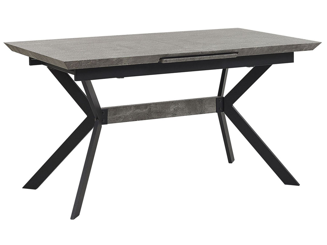 Benson Extending Dining Table 140/180 x 80 cm Grey and Black