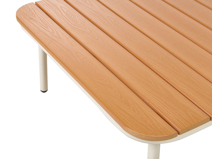 Senise Garden Coffee Table 74 cm 74 cm Metal Brown
