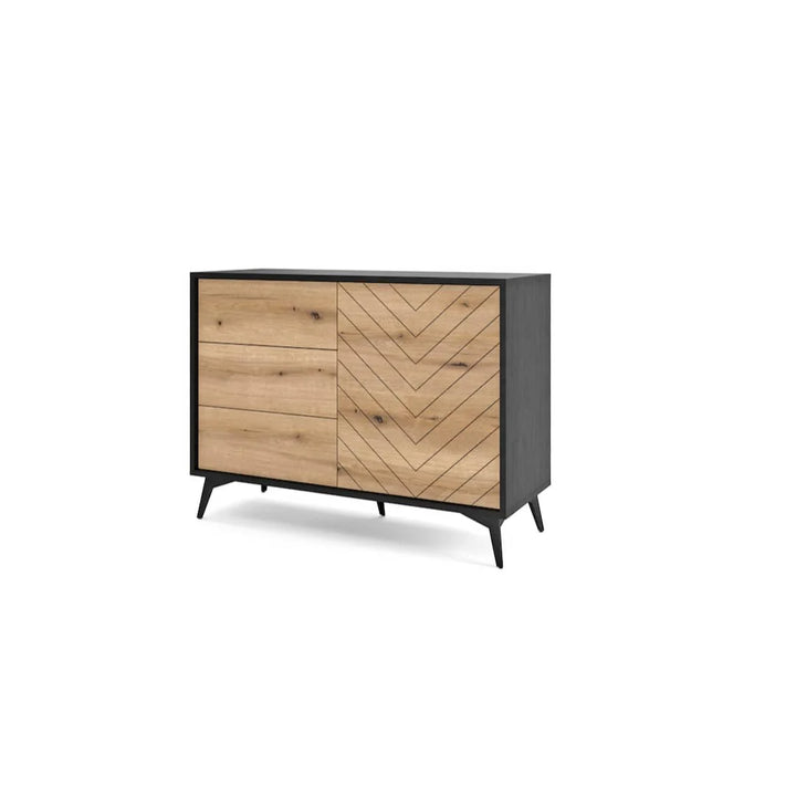 Sideboard Cabinet 104cm [Drawers] Oak Evoke Diamond