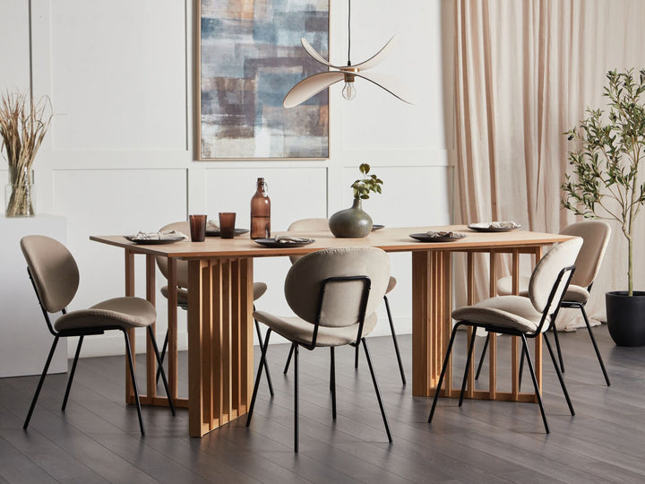 Dining Table 200 x 100 cm Light Wood Leandra