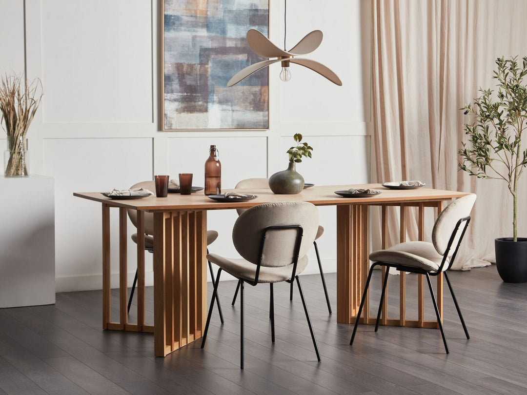 Dining Table 200 x 100 cm Light Wood Leandra