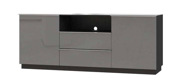 Sideboard Cabinet Grey Glass Helio 25