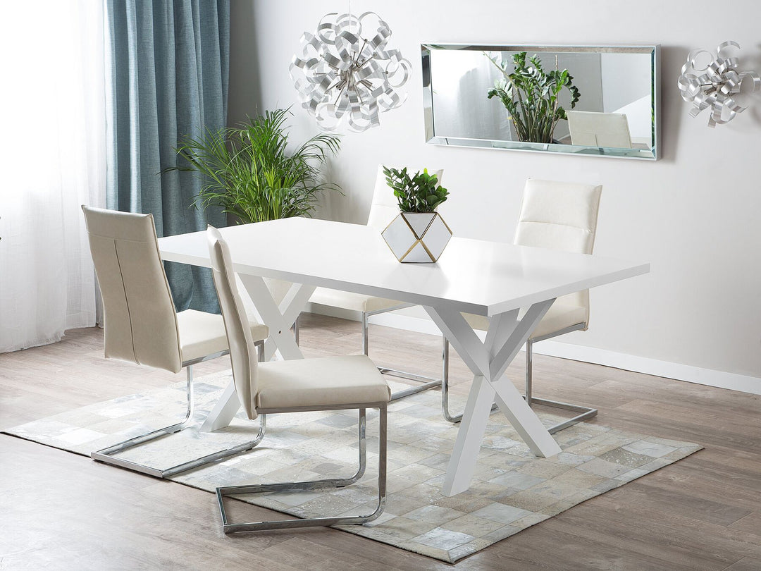 Lisala Dining Table 180 x 100 cm White