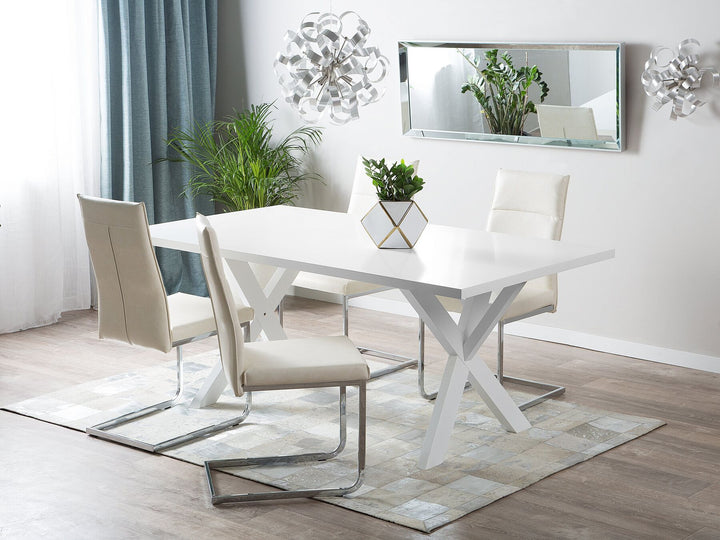 Lisala Dining Table 180 x 100 cm White