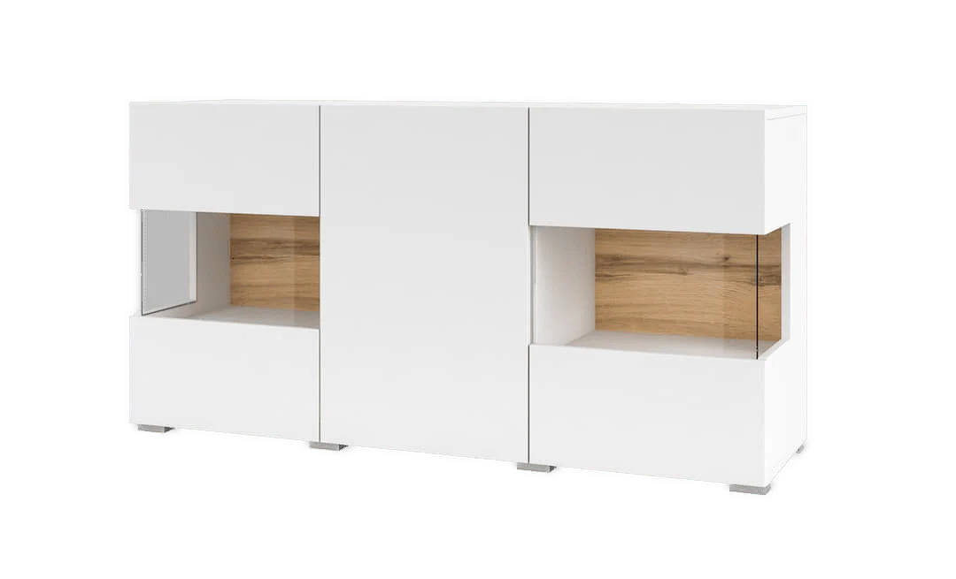 Display Sideboard Cabinet 120cm White Matt Ava 25