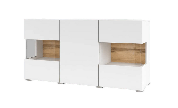 Display Sideboard Cabinet 120cm White Matt Ava 25