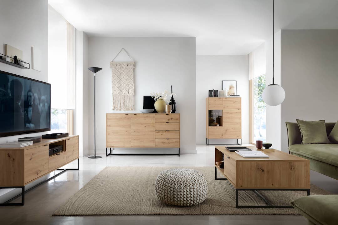 Sideboard Cabinet Oak Artisan Amber