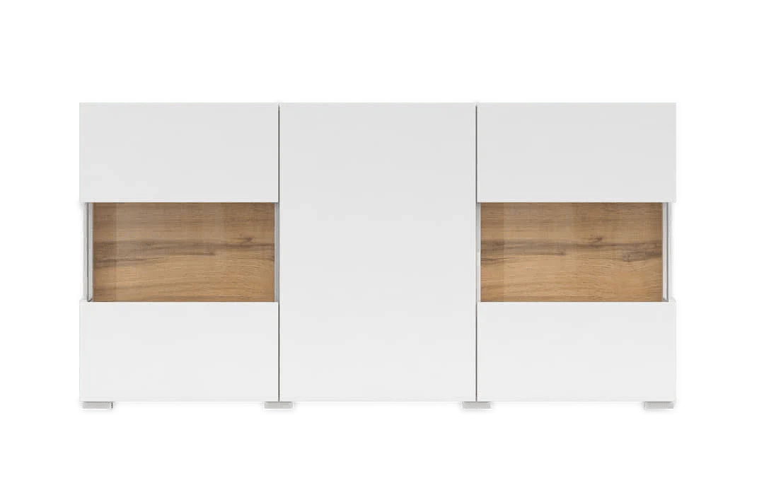 Display Sideboard Cabinet 120cm White Matt Ava 25