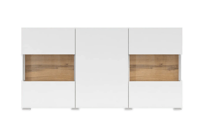 Display Sideboard Cabinet 120cm White Matt Ava 25