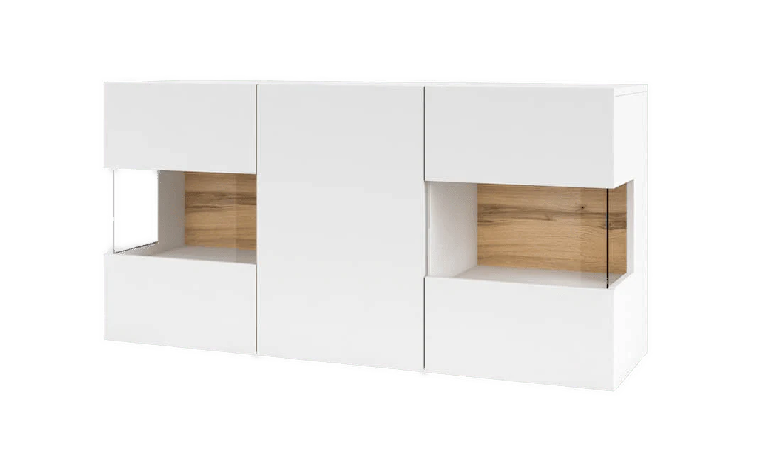 Display Sideboard Cabinet 120cm White Matt Ava 25