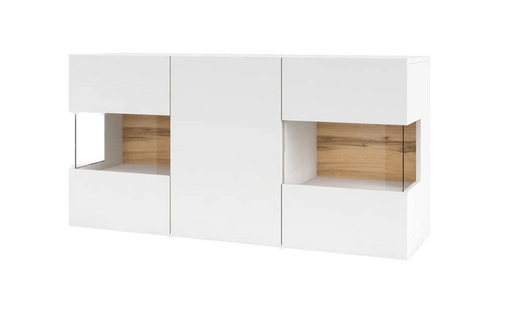 Display Sideboard Cabinet 120cm White Matt Ava 25