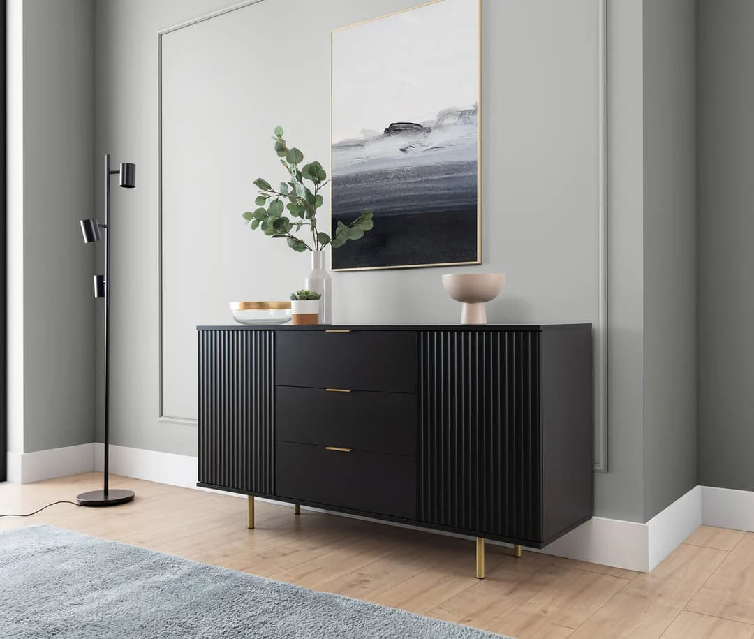 Sideboard Cabinet 150cm Black Nubia