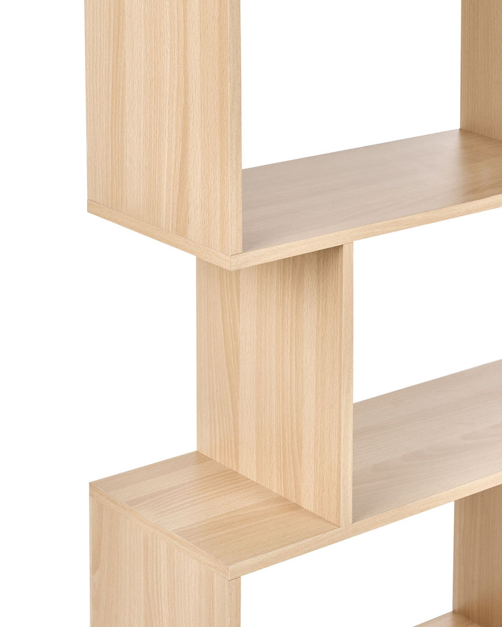 Ezra 6 Tier Bookcase 190 cm Light Brown Valdosa