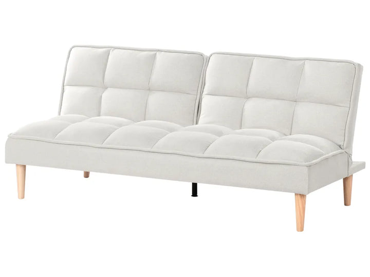 Sofa Bed 3 Seater Fabric Off-White Zineta