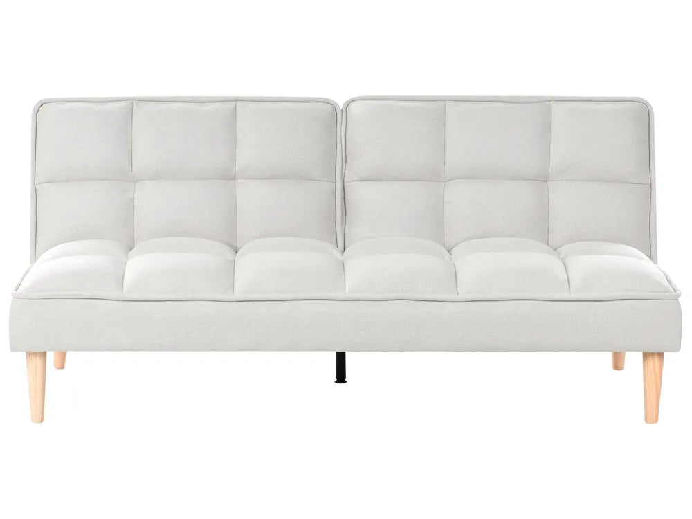 Off-white fabric 3 seater sofa bed