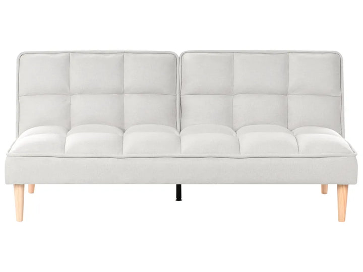 Off-white fabric 3 seater sofa bed