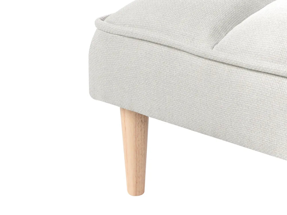 Sofa Bed 3 Seater Fabric Off-White Zineta