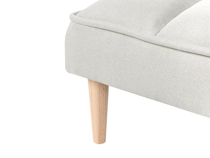 Sofa Bed 3 Seater Fabric Off-White Zineta