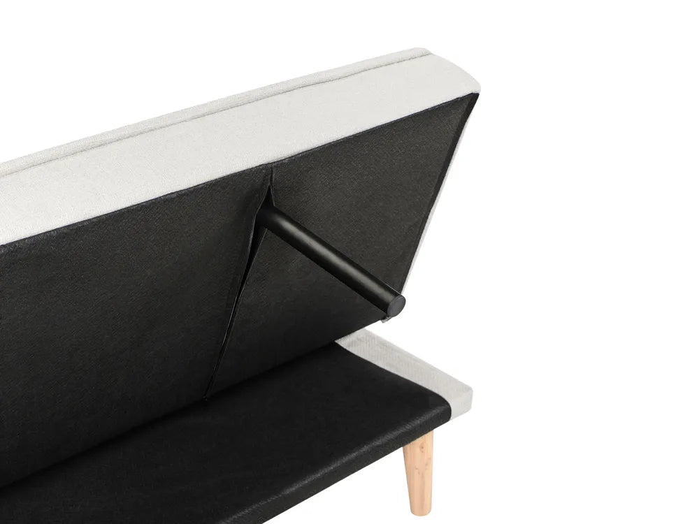 Sofa Bed 3 Seater Fabric Off-White Zineta