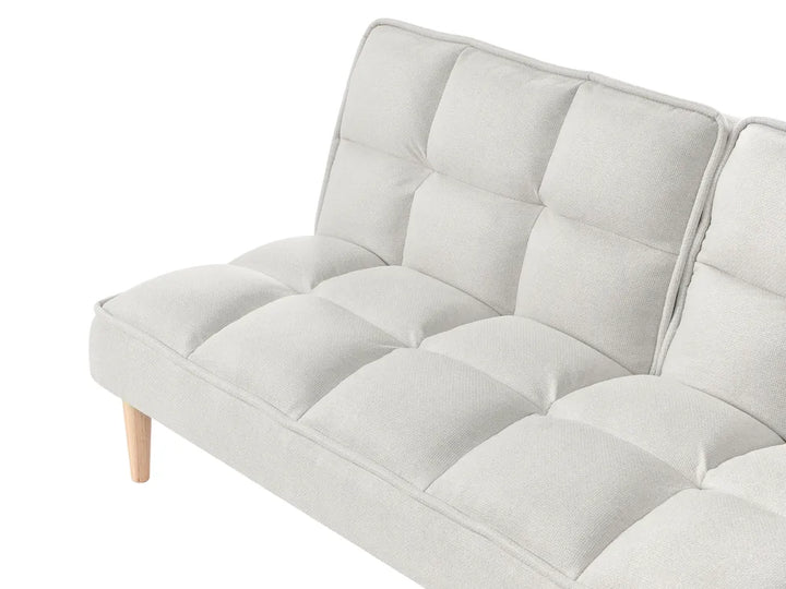 Sofa Bed 3 Seater Fabric Off-White Zineta