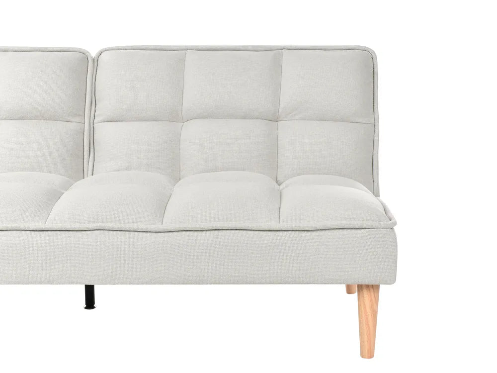 Sofa Bed 3 Seater Fabric Off-White Zineta