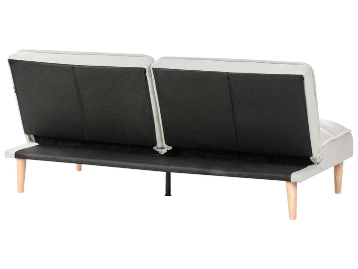 Sofa Bed 3 Seater Fabric Off-White Zineta