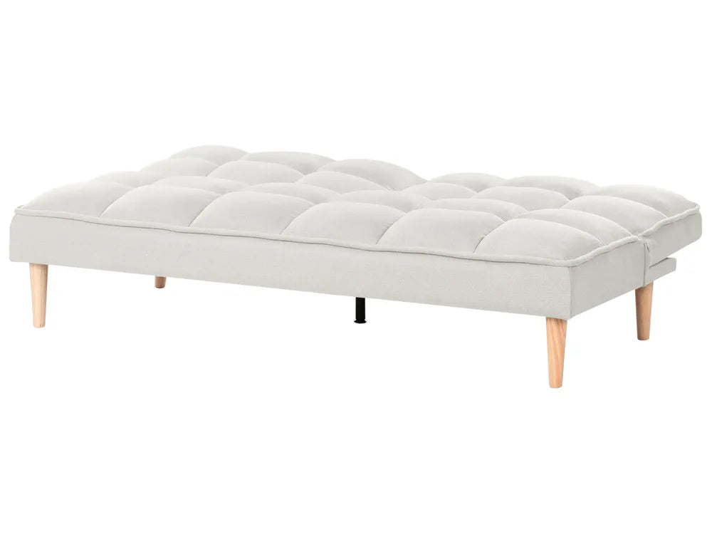 Sofa Bed 3 Seater Fabric Off-White Zineta
