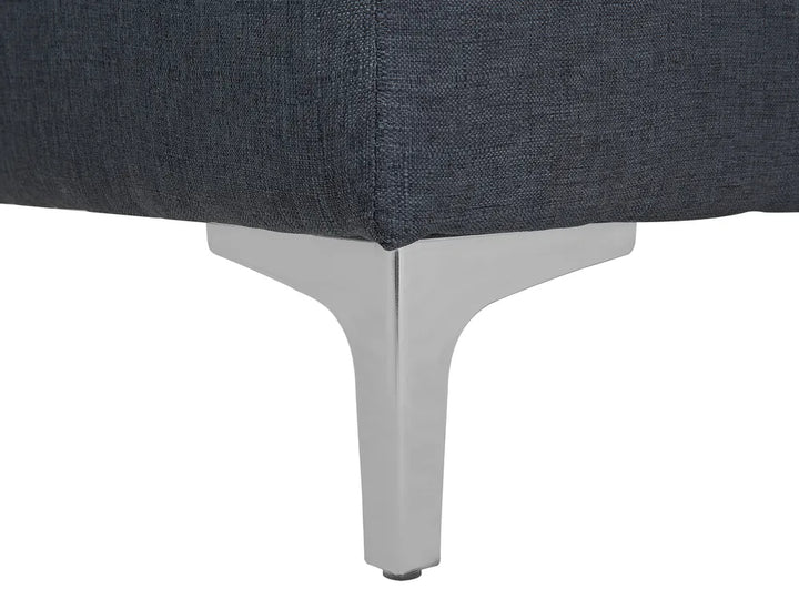 Modular U-Shape Sofa Bed 5 Seater Fabric Dark Grey with Ottoman Denby