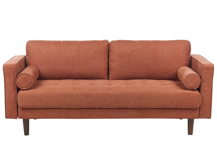 Brown sofa on a white background