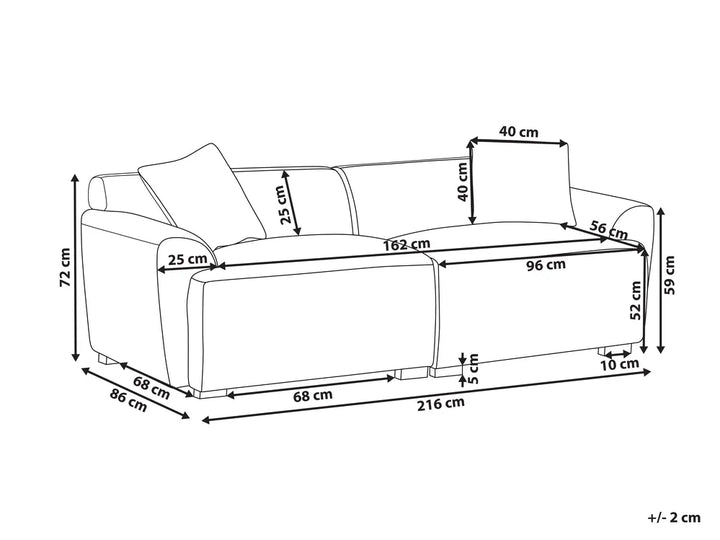Sofa 3 Seater Grey Bosworth