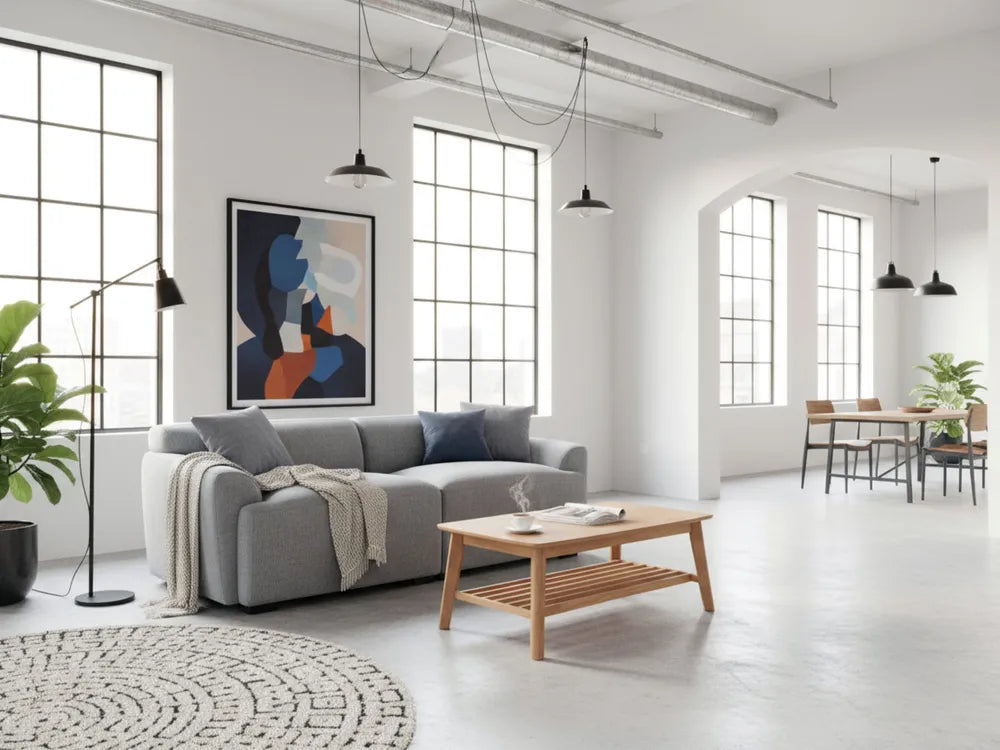 Sofa 3 Seater Grey Bosworth