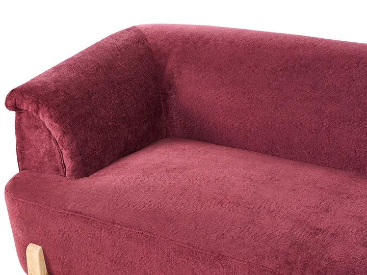 Sofa 3 Seater Chenille Burgundy Febo