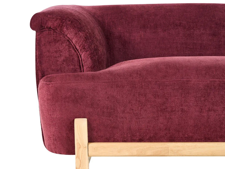 Sofa 3 Seater Chenille Burgundy Febo