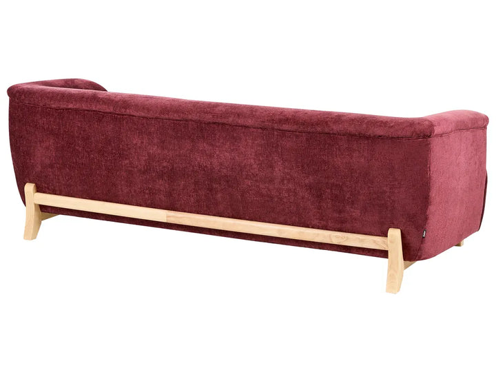 Sofa 3 Seater Chenille Burgundy Febo