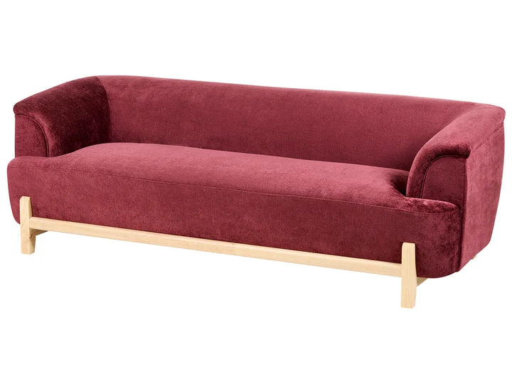 Sofa 3 Seater Chenille Burgundy Febo