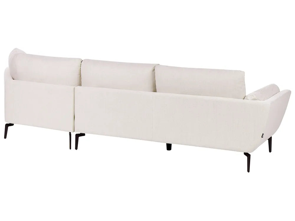 Sofa 3 Seater Fabric Light Beige Turner