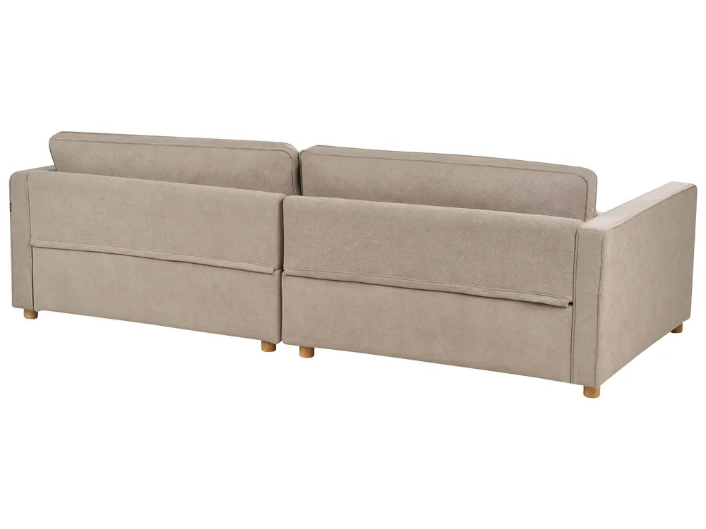 Sofa 3 Seater Fabric Taupe Tina