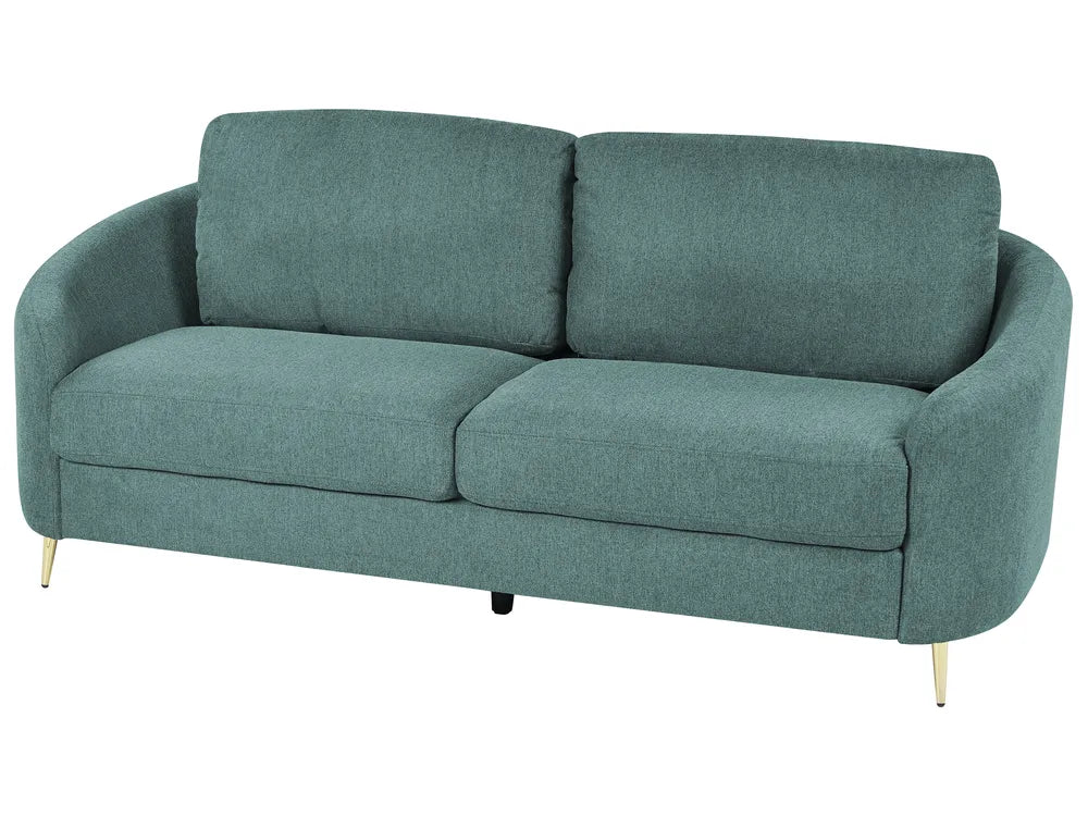 Sofa 3 Seater Fabric Green Deondry