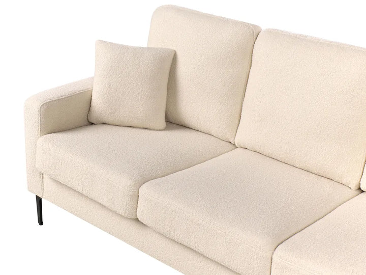 Sofa 3 Seater Boucle Beige Hepburn