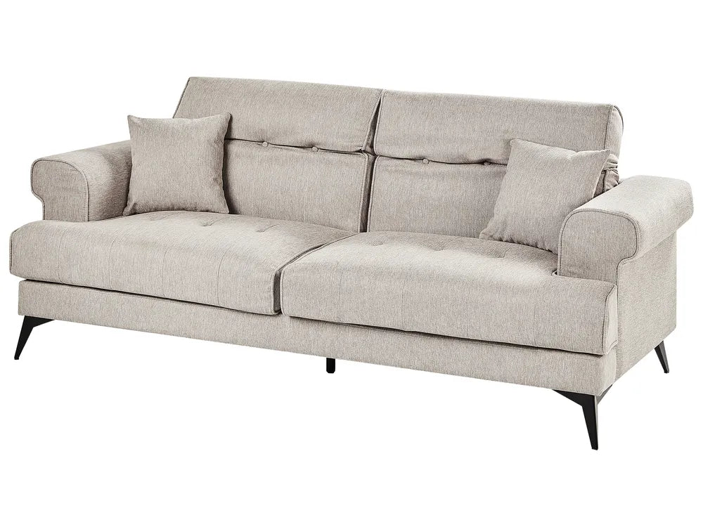 Sofa 3 Seater Fabric Taupe Jimeny