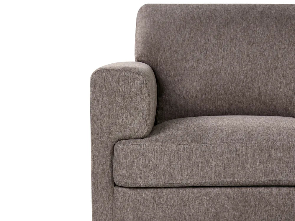 Sofa 3 Seater Fabric Brown Zayn