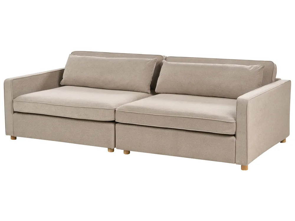 Sofa 3 Seater Fabric Taupe Tina