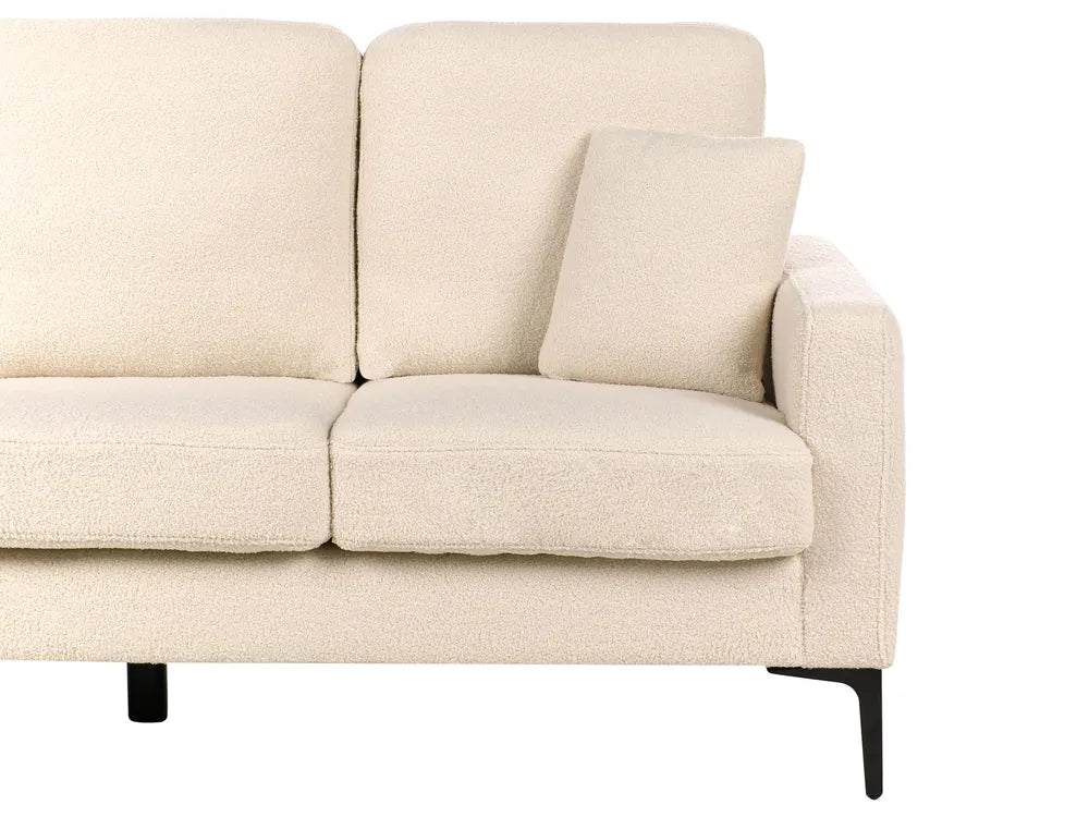 Sofa 3 Seater Boucle Beige Hepburn