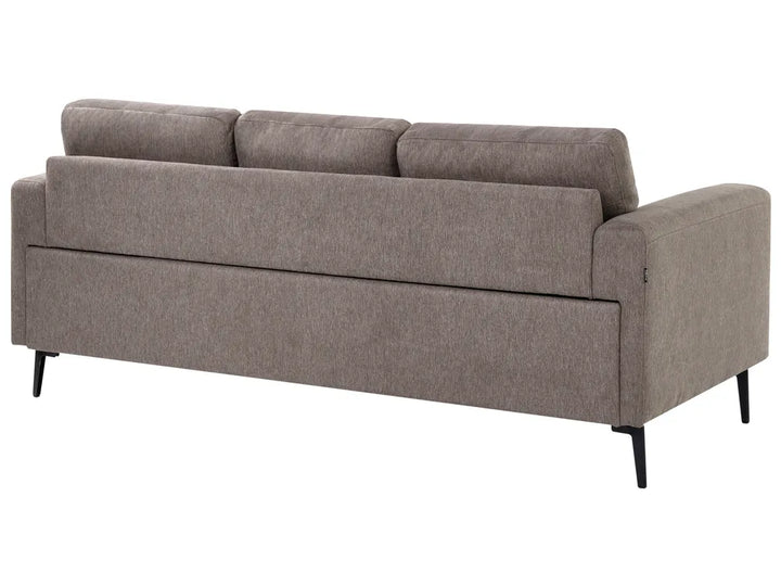 Sofa 3 Seater Fabric Brown Zayn