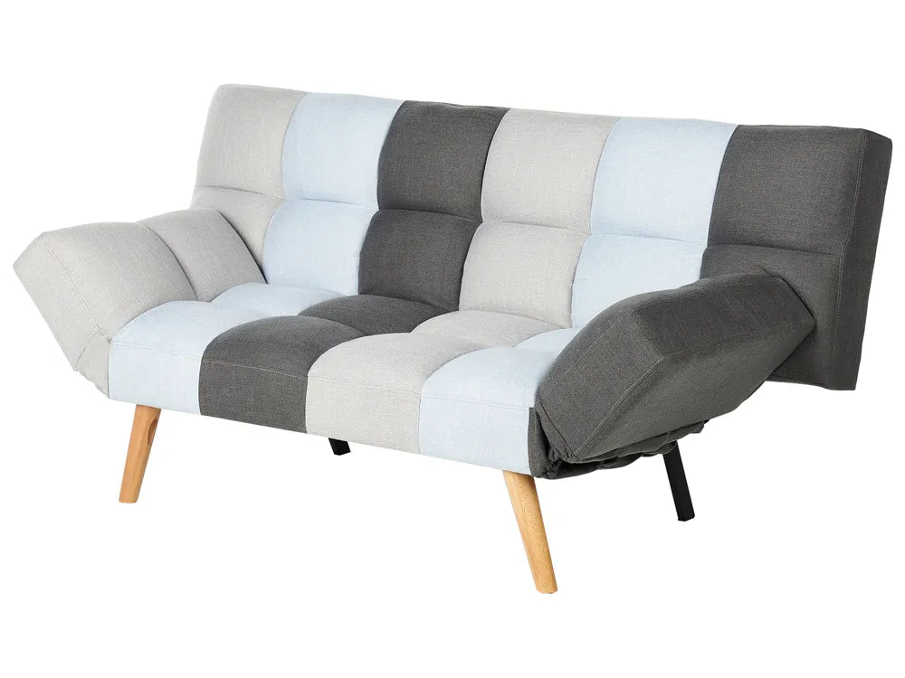 Sofa Bed 2 Seater Fabric Blue Cashten