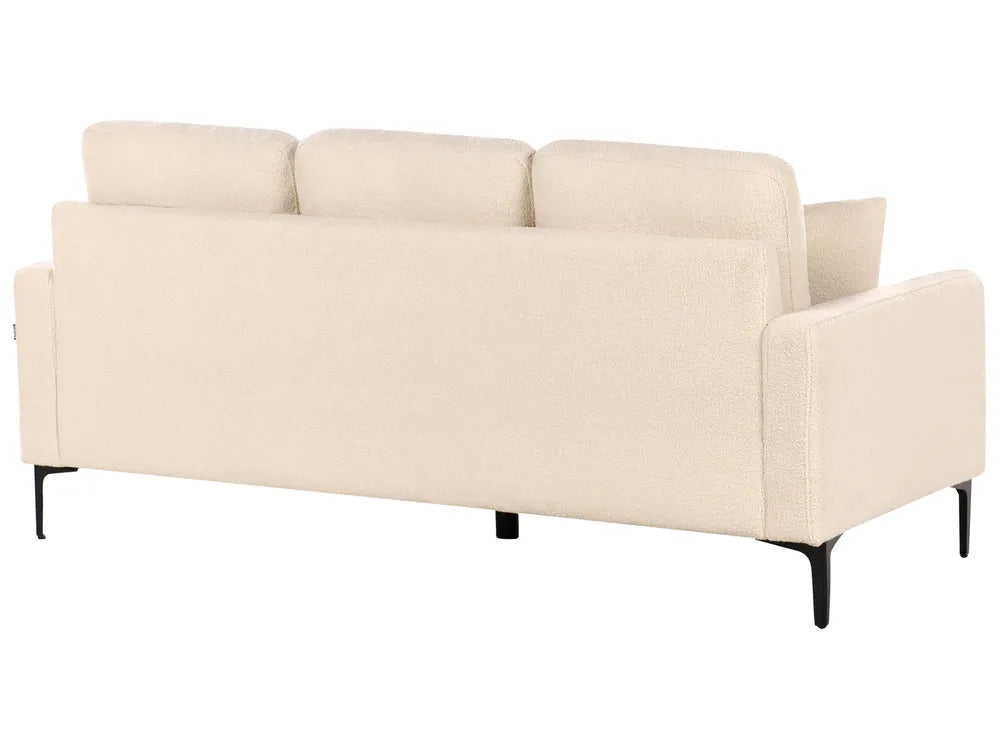 Sofa 3 Seater Boucle Beige Hepburn