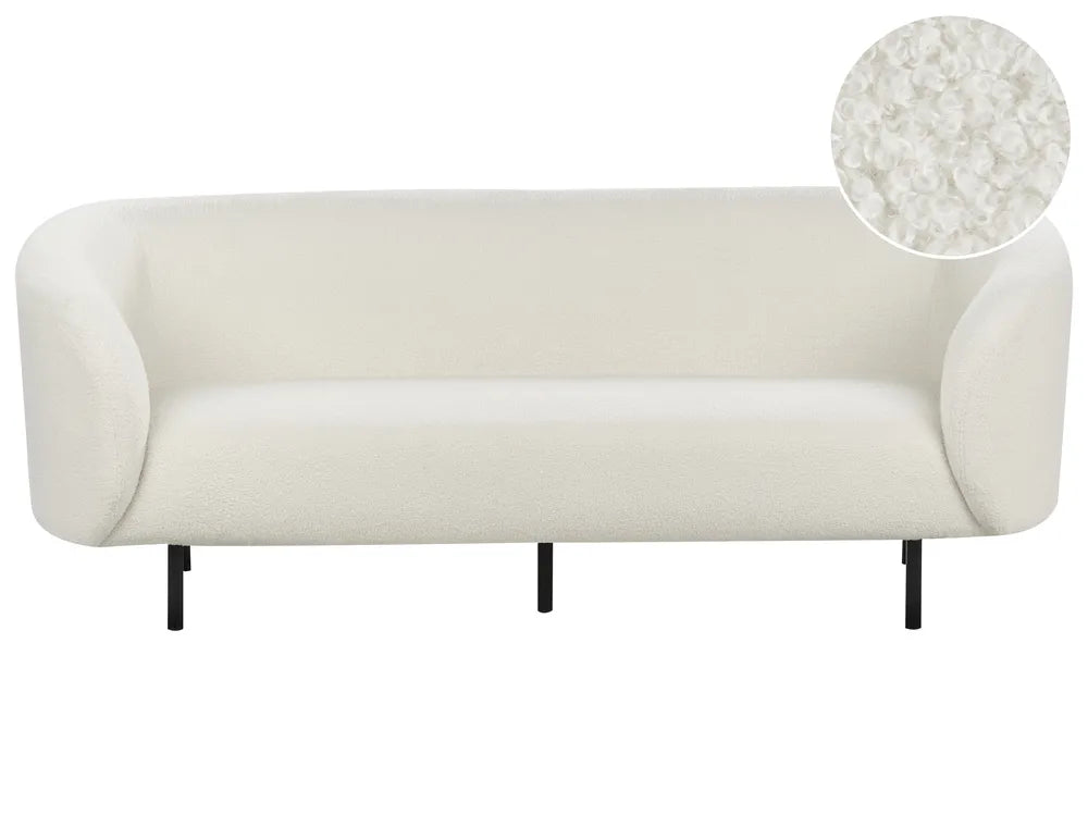 Sofa 3 Seater Boucle White Brost