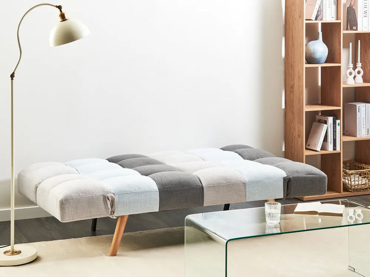 Sofa Bed 2 Seater Fabric Blue Cashten