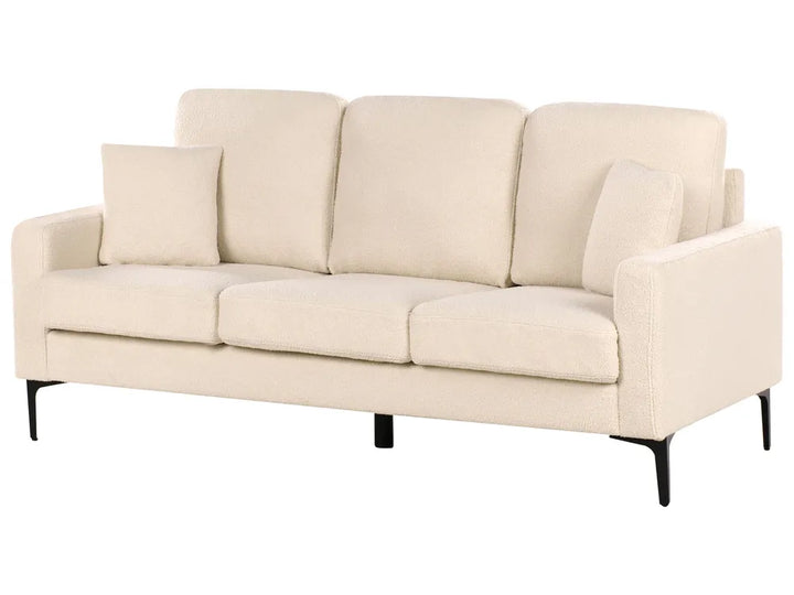 Sofa 3 Seater Boucle Beige Hepburn