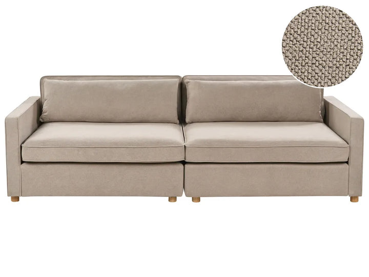Sofa 3 Seater Fabric Taupe Tina